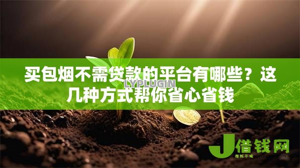 买包烟不需贷款的平台有哪些？这几种方式帮你省心省钱