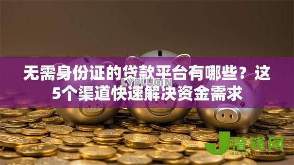 无需身份证的贷款平台有哪些?这5个渠道快速解决资金需求 无需身份证的贷款平台有哪些?这5个渠道快速解决资金需求
