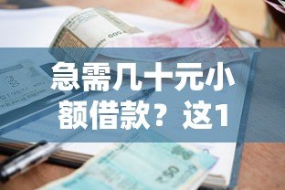 急需几十元小额借款？这10个正规平台可快速到账