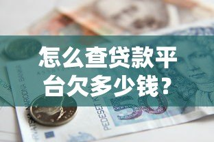 怎么查贷款平台欠多少钱?详细步骤与注意事项 怎么查贷款平台欠多少钱?详细步骤与注意事项