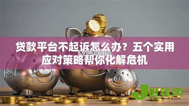 贷款平台不起诉怎么办？五个实用应对策略帮你化解危机