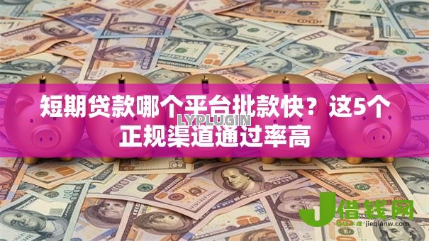 短期贷款哪个平台批款快？这5个正规渠道通过率高
