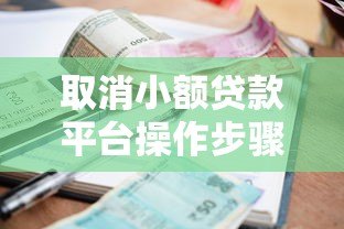取消小额贷款平台操作步骤指南 取消小额贷款平台操作步骤指南
