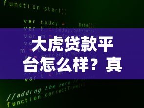 大虎贷款平台怎么样？真实用户评测与优缺点全解析