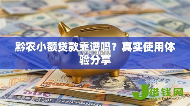 黔农小额贷款靠谱吗?真实使用体验分享 黔农小额贷款靠谱吗?真实使用体验分享