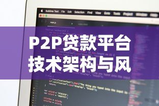 P2P贷款平台技术架构与风险控制研究