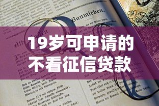 19岁可申请的不看征信贷款平台推荐及注意事项