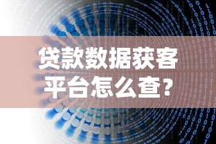 贷款数据获客平台怎么查？靠谱渠道与避坑指南