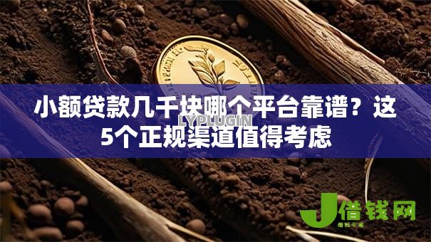 小额贷款几千块哪个平台靠谱？这5个正规渠道值得考虑