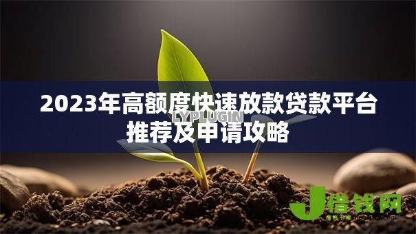 2023年高额度快速放款贷款平台推荐及申请攻略 2023年高额度快速放款贷款平台推荐及申请攻略