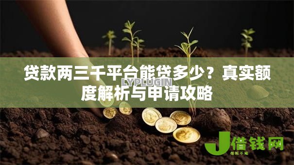 贷款两三千平台能贷多少？真实额度解析与申请攻略
