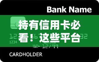 持有信用卡必看！这些平台贷款更容易通过