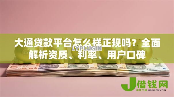 大通贷款平台怎么样正规吗?全面解析资质、利率、用户口碑 大通贷款平台怎么样正规吗?全面解析资质、利率、用户口碑