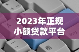 2023年正规小额贷款平台推荐：哪个更靠谱？
