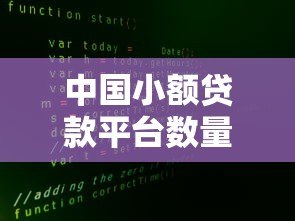 中国小额贷款平台数量及选择指南