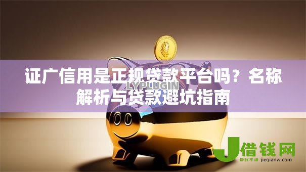 证广信用是正规贷款平台吗？名称解析与贷款避坑指南