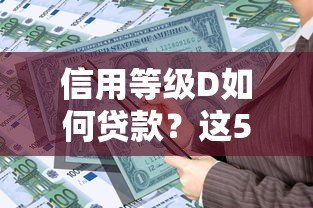 信用等级D如何贷款？这5类平台或能解决资金难题