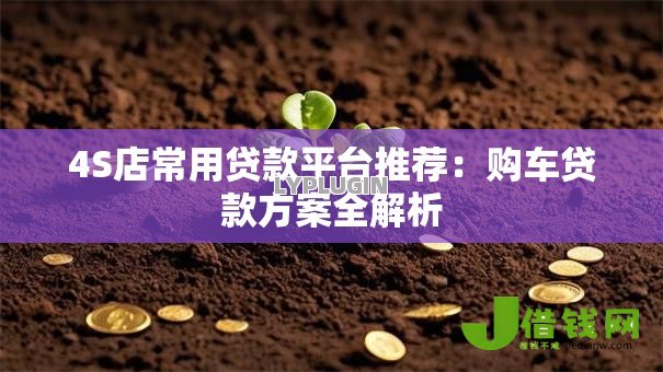 4S店常用贷款平台推荐：购车贷款方案全解析