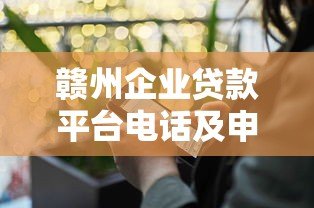 赣州企业贷款平台电话及申请流程全解析