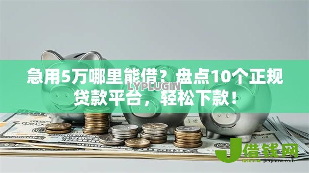 急用5万哪里能借?盘点10个正规贷款平台,轻松下款! 急用5万哪里能借?盘点10个正规贷款平台,轻松下款!