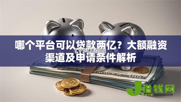 哪个平台可以贷款两亿？大额融资渠道及申请条件解析