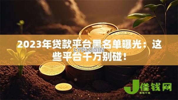 2023年贷款平台黑名单曝光：这些平台千万别碰！