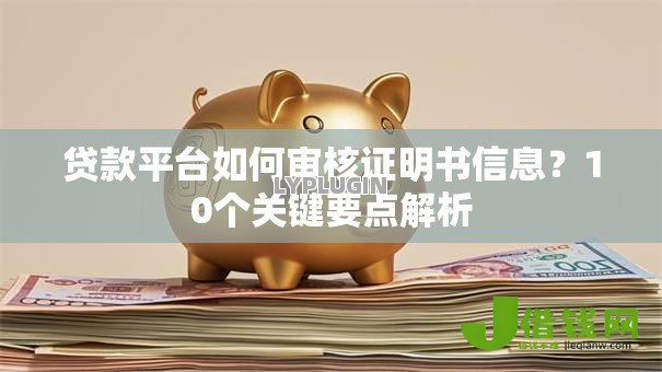 贷款平台如何审核证明书信息?10个关键要点解析 贷款平台如何审核证明书信息?10个关键要点解析