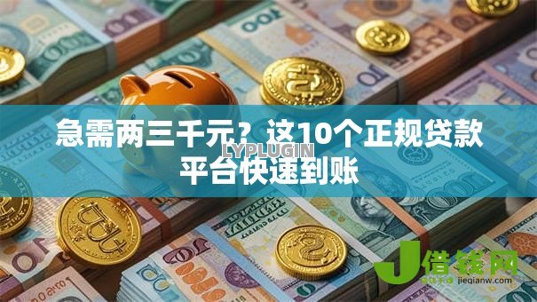 急需两三千元？这10个正规贷款平台快速到账