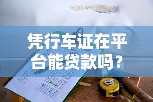 凭行车证在平台能贷款吗？车辆登记证是关键！