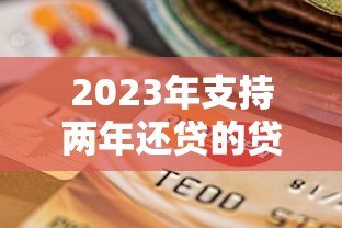 2023年支持两年还贷的贷款平台推荐：灵活低息快速审批