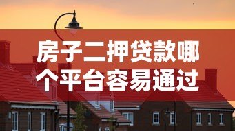 房子二押贷款哪个平台容易通过？5家真实测评