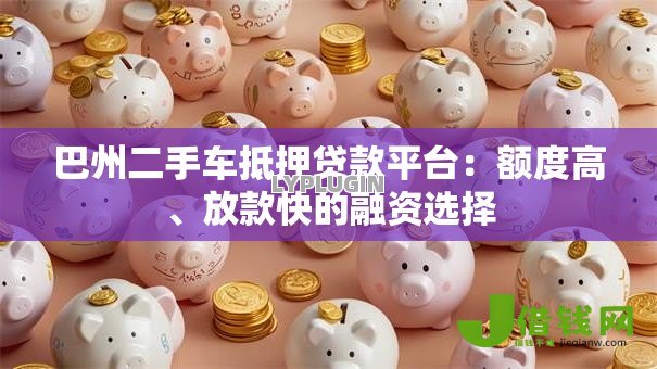 巴州二手车抵押贷款平台：额度高、放款快的融资选择