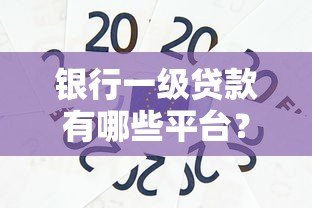 银行一级贷款有哪些平台？十大正规渠道推荐