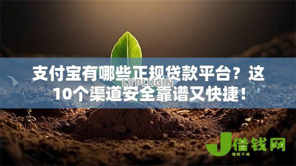 支付宝有哪些正规贷款平台？这10个渠道安全靠谱又快捷！