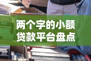 两个字的小额贷款平台盘点：靠谱选择与避坑指南
