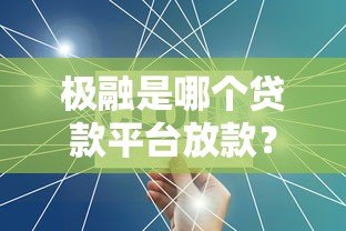 极融是哪个贷款平台放款？合作机构、产品特点及申请流程解析