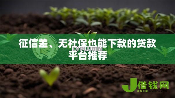 征信差、无社保也能下款的贷款平台推荐 征信差、无社保也能下款的贷款平台推荐