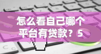 怎么看自己哪个平台有贷款？5种实用方法帮你查清