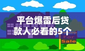 平台爆雷后贷款人必看的5个应对策略
