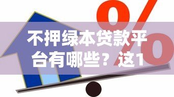 不押绿本贷款平台有哪些？这10家正规机构可申请