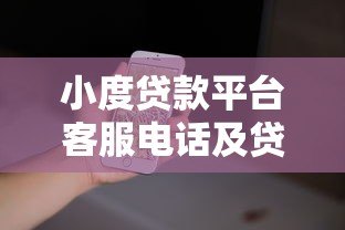 小度贷款平台客服电话及贷款申请流程全解析 小度贷款平台客服电话及贷款申请流程全解析