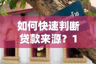 如何快速判断贷款来源？10个实用技巧帮你避坑