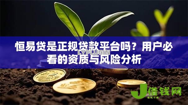 恒易贷是正规贷款平台吗？用户必看的资质与风险分析