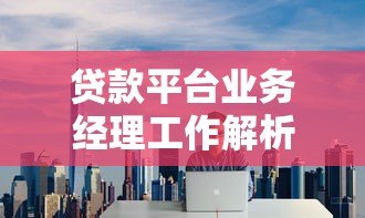 贷款平台业务经理工作解析：挑战与机遇并存