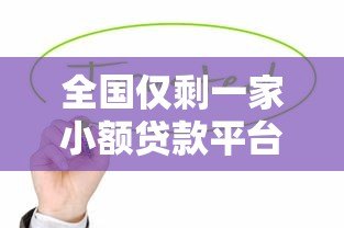 全国仅剩一家小额贷款平台:监管收紧下的行业现状与未来展望 全国仅剩一家小额贷款平台:监管收紧下的行业现状与未来展望