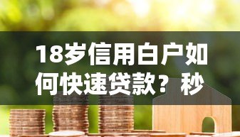 18岁信用白户如何快速贷款？秒过平台及申请技巧全解析