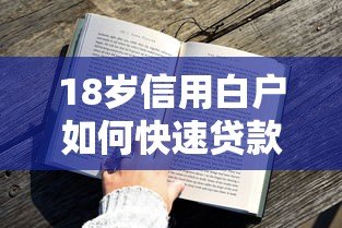 18岁信用白户如何快速贷款？秒过平台及申请技巧全解析
