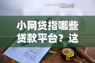 小网贷指哪些贷款平台？这10个靠谱选择别错过！
