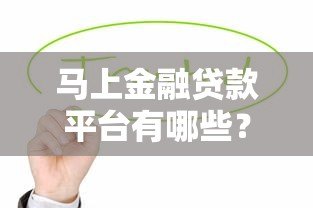 马上金融贷款平台有哪些？正规助贷渠道推荐