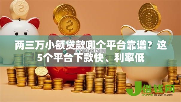 两三万小额贷款哪个平台靠谱？这5个平台下款快、利率低